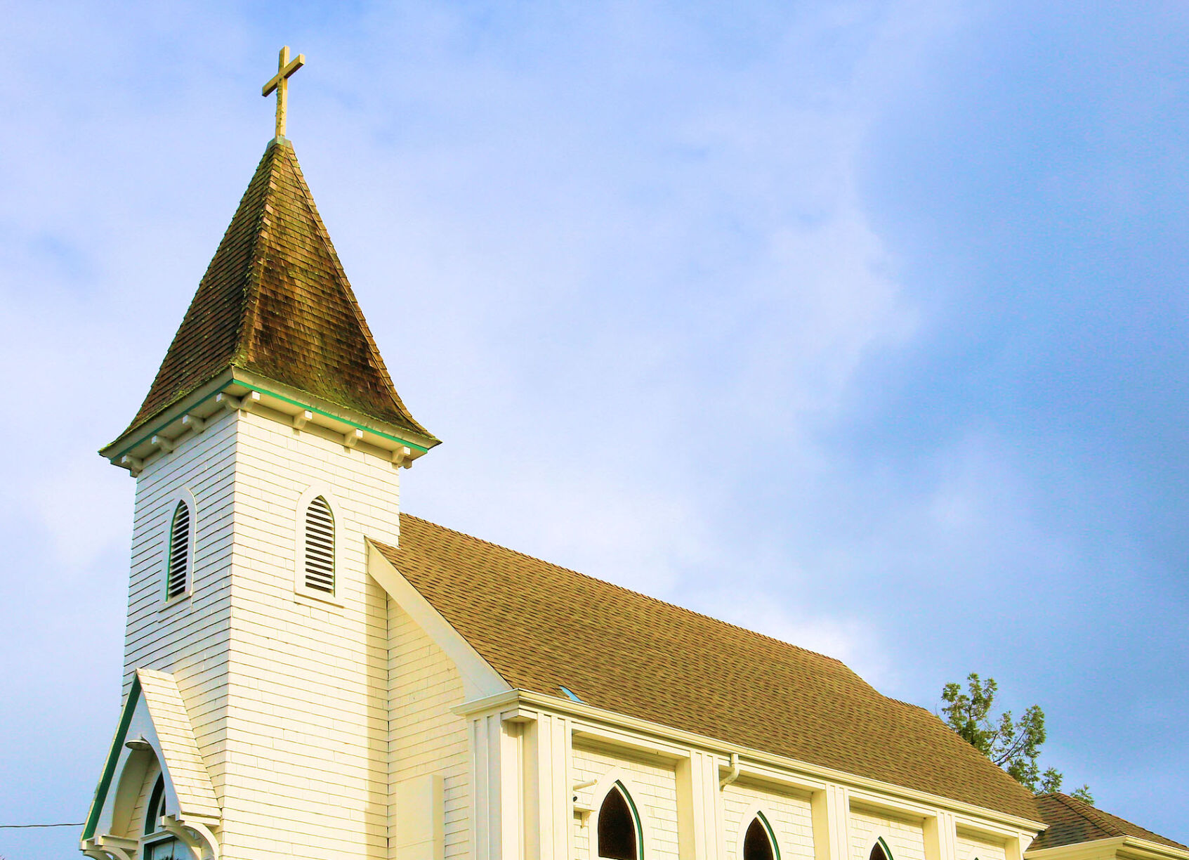 January 15, 2020 In Petrolia, Ca: Historical Church Of St Patrick Where People Pray And Attend Chur
